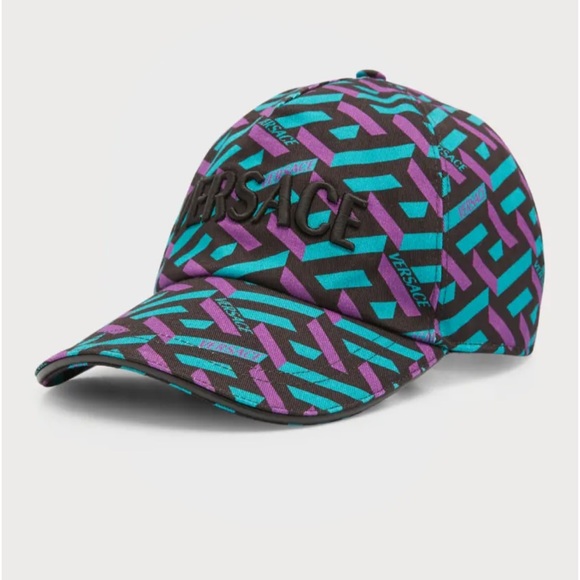 NWT Versace La Greca Monogram Baseball Hat authentic in box Made in Italy unisex - Picture 1 of 6